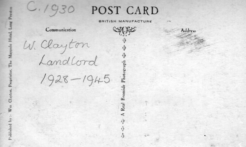 Maypole Post Card.JPG - The Maypole Hotel published it's own Post Cards.